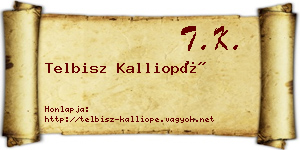 Telbisz Kalliopé névjegykártya